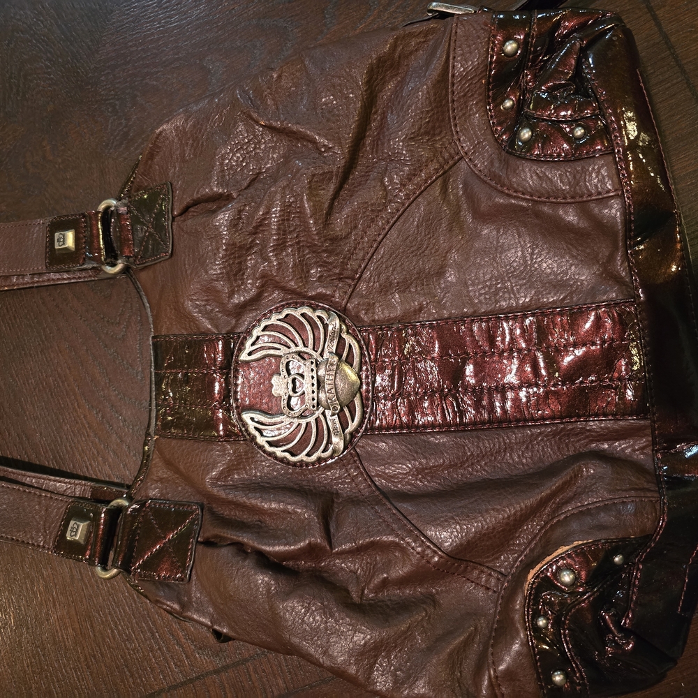 Kathy Van Zeeland Brown Shoulder Bag